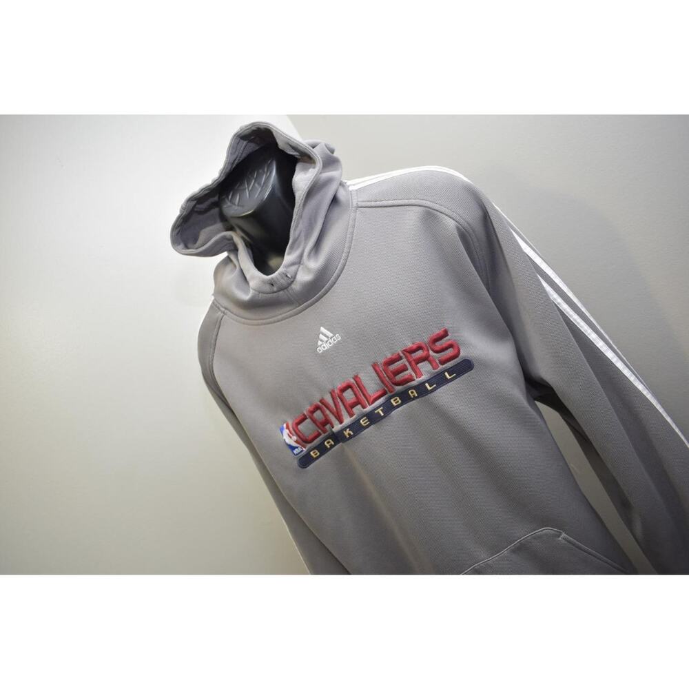 Adidas Hoodie Mens 2XL Gray Cleveland Cavaliers Performance Athletic Good